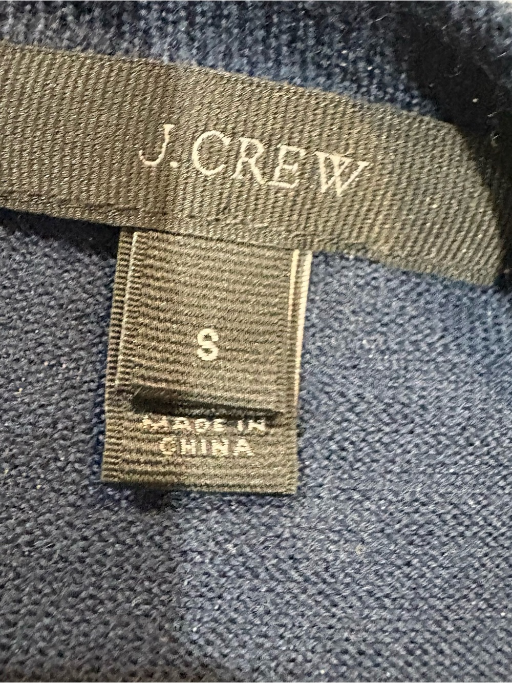 J. Crew Navy V-Neck Tie-Sleeve Sweater size S - Picture 10 of 10